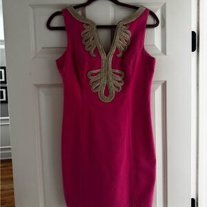 Lilly Pulitzer Pink Embellished Sheath Mini Dress